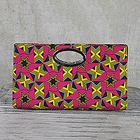 Cotton clutch handbag,