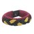 Men's wristband bracelet, 'Jungle Dawn' - Men's Black and Yellow Braided Cord Wristband Bracelet (image 2a) thumbail