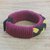 Men's wristband bracelet, 'Jungle Dawn' - Men's Black and Yellow Braided Cord Wristband Bracelet (image 2b) thumbail
