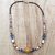 Glass and recycled plastic beaded necklace, 'Spontaneous Color' - Recycled Glass and Plastic Beaded Necklace from Ghana thumbail