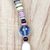 Glass and recycled plastic beaded necklace, 'Spontaneous Color' - Recycled Glass and Plastic Beaded Necklace from Ghana (image 2c) thumbail