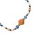 Glass and recycled plastic beaded necklace, 'Spontaneous Color' - Recycled Glass and Plastic Beaded Necklace from Ghana (image 2d) thumbail