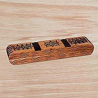 Wood oware game,