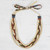 Cotton torsade necklace, 'Braided Grace' - Cotton Tie Back African Print Braided Torsade Necklace thumbail