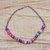 Agate and glass beaded necklace, 'Kae Bibi' - Multi-Colored Recycled Glass Agate Hand Beaded Necklace thumbail