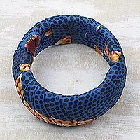 Cotton bangle bracelet,