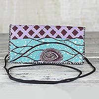 Cotton mini shoulder bag- ’Watchful Eye’ (Ghana) Cotton mini shoulder bag- ’Watchful Eye’ (Ghana)