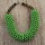 Agate and recycled glass beaded necklace, 'Lush Beauty' - Recycled Glass and Agate Beaded Necklace from Ghana thumbail