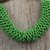 Agate and recycled glass beaded necklace, 'Lush Beauty' - Recycled Glass and Agate Beaded Necklace from Ghana (image 2b) thumbail