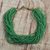 Recycled glass beaded bracelet, 'Vivacious Verdant' - Green Recycled Glass Beaded Bracelet from Ghana thumbail