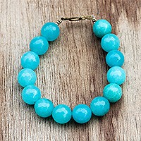 Recycled glass beaded bracelet,