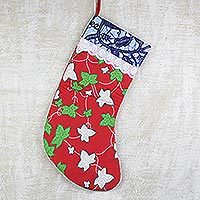 Cotton Christmas stocking,
