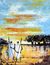 'Two Paddies' - Signed Painting of Two Men on a Farm from Ghana thumbail