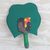 Wood and cotton fan, 'It Takes Two' - Handcrafted Green Wood and Cotton Fan from Ghana thumbail