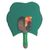 Wood and cotton fan, 'It Takes Two' - Handcrafted Green Wood and Cotton Fan from Ghana (image 2a) thumbail