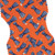 Cotton and wood fan, 'Blue Bundles' - Blue and Orange Cotton and Wood Long Fan from Ghana (image 2a) thumbail