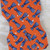 Cotton and wood fan, 'Blue Bundles' - Blue and Orange Cotton and Wood Long Fan from Ghana (image 2c) thumbail