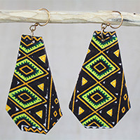 Cotton dangle earrings,
