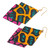 Cotton dangle earrings, 'Colorful Nkabom' - Diamond-Shaped Cotton Dangle Earrings from Ghana (image 2c) thumbail