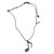 Ebony wood pendant necklace, 'Dark Note' - Ebony Wood Musical Note Pendant Necklace from Ghana (image 2a) thumbail