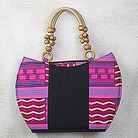 Cotton handle handbag,