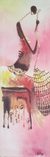 'Brown Shades' - Signed Expressionist Painting of a Woman from Ghana thumbail