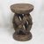 Brass and wood stool, 'Links of Unity' - Embossed Brass and Sese Wood Stool from Ghana thumbail