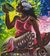 'Water is Life' - Signed Expressionist Painting of a Woman with a Conch thumbail