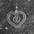 Sterling silver pendant, 'Gye Nyame Love' - Heart-Shaped Gye Nyame Sterling Silver Pendant from Ghana (image 2b) thumbail