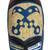 African wood mask, 'Courageous Ohene in Blue' - Blue and Cream Courageous King Wood African Wall Mask (image 2c) thumbail