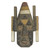 African wood mask, 'Nkwa Hia' - Rustic African Wood and Aluminum Mask from Ghana (image 2a) thumbail