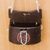 Recycled glass beaded wood sling, 'Gye Nyame Companion' - Gye Nyame-Themed Recycled Glass Beaded Wood Sling from Ghana (image 2b) thumbail