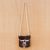 Recycled glass beaded wood sling, 'Gye Nyame Companion' - Gye Nyame-Themed Recycled Glass Beaded Wood Sling from Ghana (image 2c) thumbail