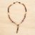 Wood and recycled glass beaded Y-necklace, 'Unending Inspiration' - Sese Wood and Recycled Glass Beaded Y-Necklace from Ghana thumbail