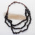 Soapstone and bauxite beaded strand necklace, 'African Love' - Soapstone and Bauxite Beaded Strand Necklace from Ghana thumbail