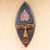 African wood mask, 'Upside-Down Heart' - Heart-Themed African Wood Mask from Ghana thumbail