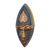 African wood mask, 'Upside-Down Heart' - Heart-Themed African Wood Mask from Ghana (image 2c) thumbail