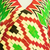 Cotton blend kente shawl, 'Akan Blessing' (3 strips) - Three Strips Handwoven Green and Red African Kente Shawl (image 2b) thumbail