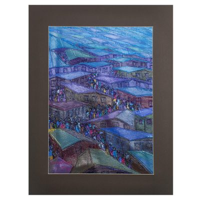 'Plaza' - Original Plaza Acrylic on Canvas Painting