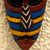 African wood mask, 'Adebayo' - Sese Wood and Recycled Glass Beaded Mask (image 2c) thumbail