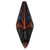 African wood mask, 'Boafo' - African Wood and Aluminum Mask (image 2a) thumbail