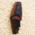 African wood mask, 'Boafo' - African Wood and Aluminum Mask (image 2b) thumbail