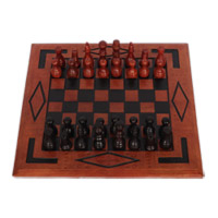 Wood and leather chess set Spider Ghana