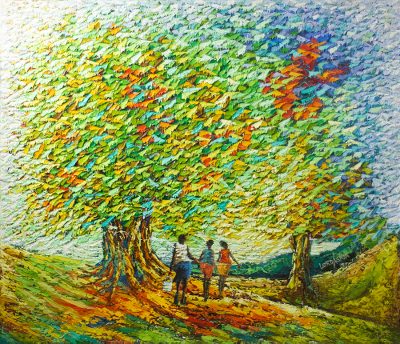 'Sunrise' (2020) - Signed Oil on Canvas Landscape Painting (2020)