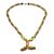 Wood beaded pendant necklace, 'Nice Dream' - Eco-Friendly Sese Wood Beaded Pendant Necklace thumbail
