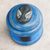 Wood jewelry box, 'Adakaba' - Blue Ofram Wood Jewelry Box (image 2c) thumbail