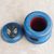 Wood jewelry box, 'Adakaba' - Blue Ofram Wood Jewelry Box (image 2d) thumbail