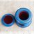 Wood jewelry box, 'Adakaba' - Blue Ofram Wood Jewelry Box (image 2e) thumbail