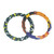 Cotton bangle bracelets, 'Beautiful Today' (pair) - Hand Crafted Fabric and Wood Bangle Bracelets (Pair) (image 2a) thumbail