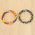 Cotton bangle bracelets, 'Beautiful Today' (pair) - Hand Crafted Fabric and Wood Bangle Bracelets (Pair) (image 2b) thumbail